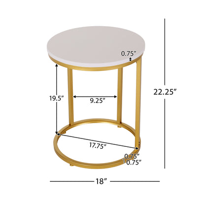 Mcgill Modern Glam C-Shaped End Table