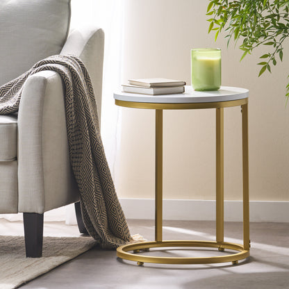 Mcgill Modern Glam C-Shaped End Table