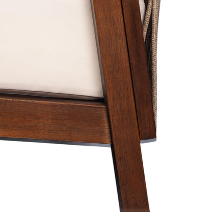 Lumozorette 28" Outdoor Lounge Chair with Backrest,Cushions and Curved Armrests