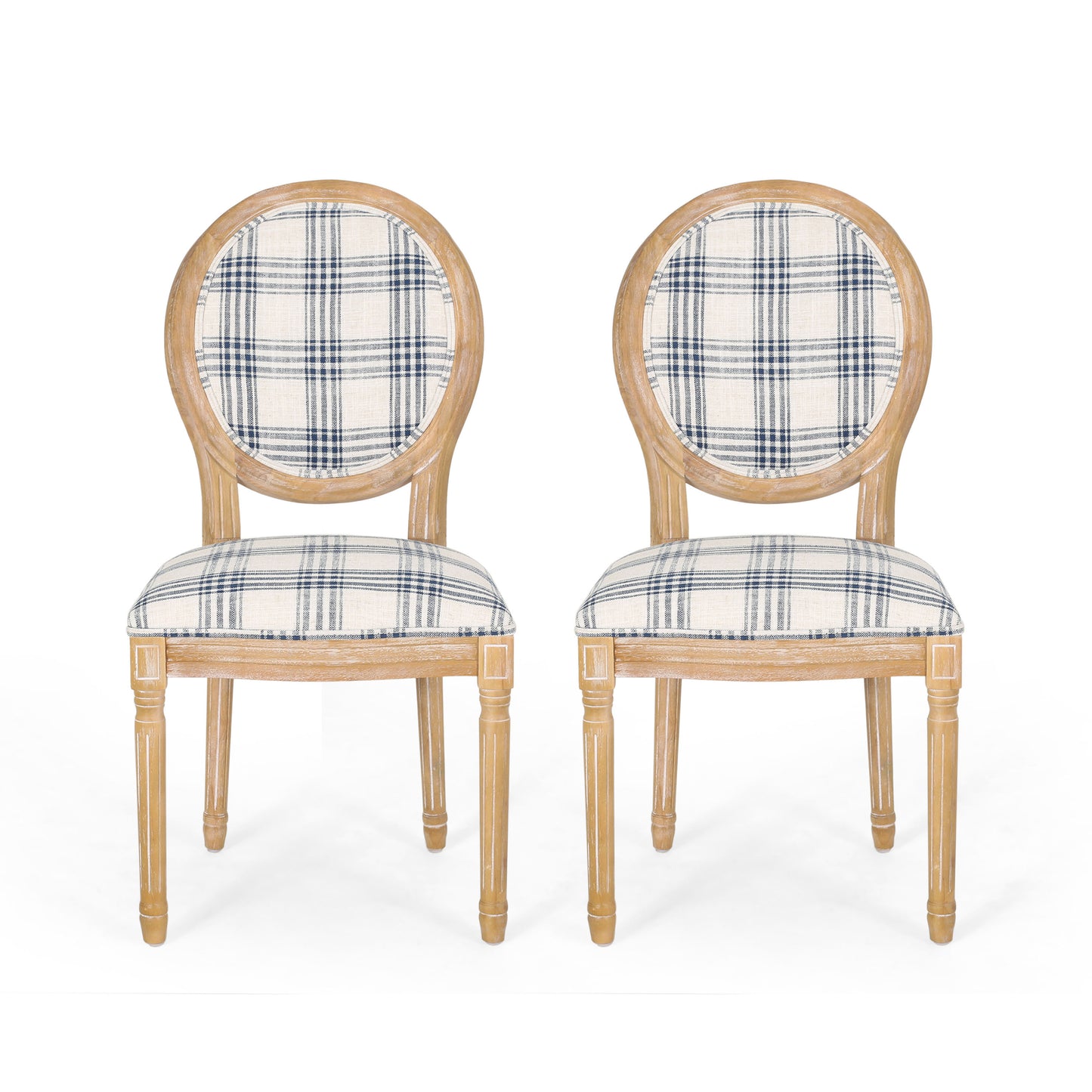 Lariya French Country Fabric Dining Chairs