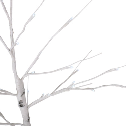 Berwick 4-Foot Pre-Lit 48 White LED Artificial Twig Birch Tree, White