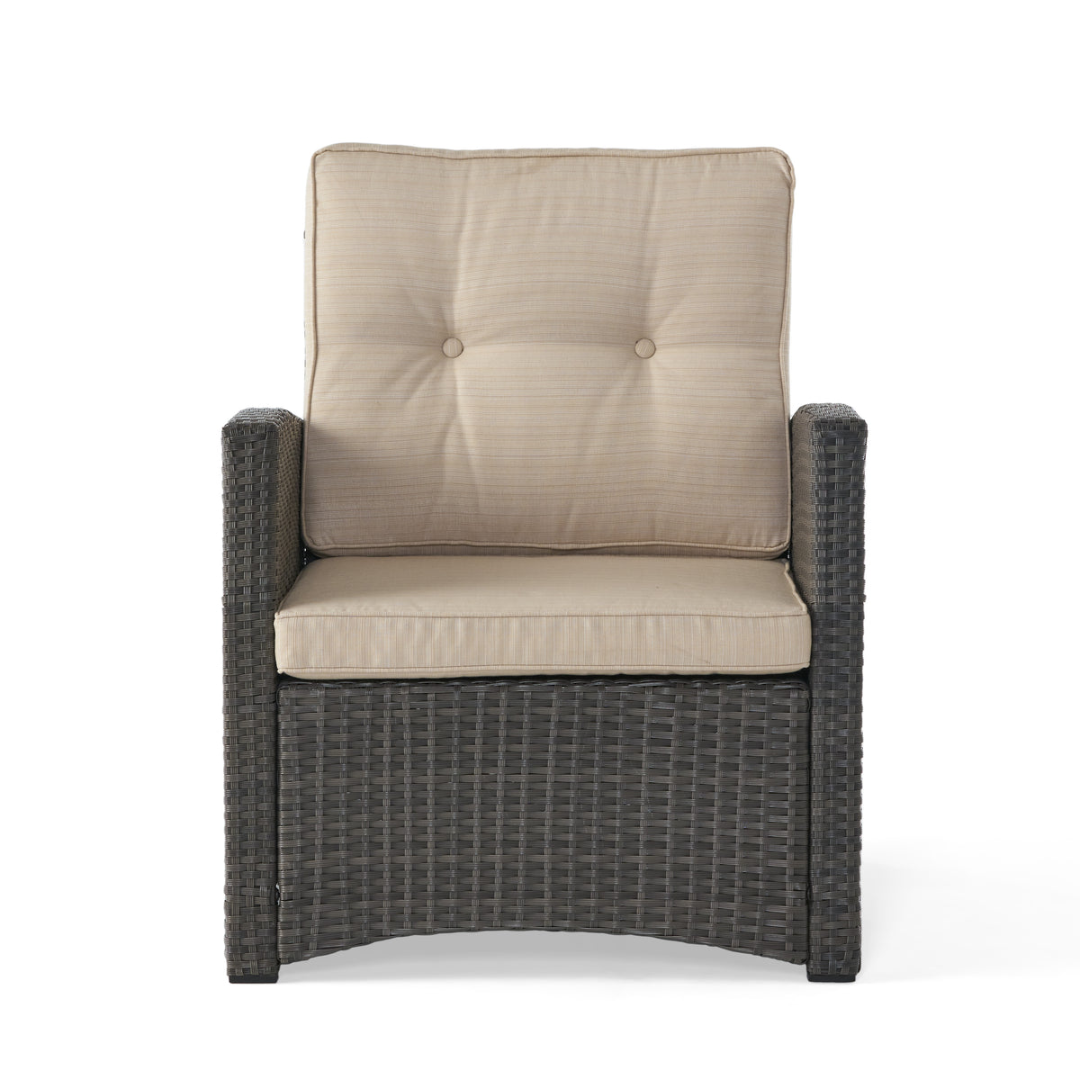 Nikki Outdoor Wicker Club Chair with Cushions – GDFStudio