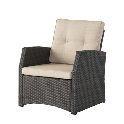 Nikki Outdoor Wicker Club Chair with Cushions