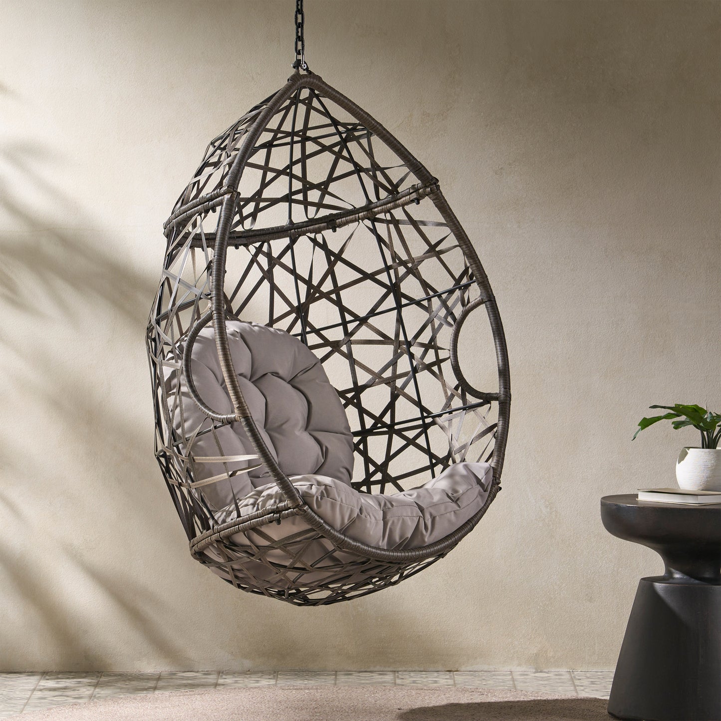 Berkley Outdoor Wicker Hanging Egg Chair