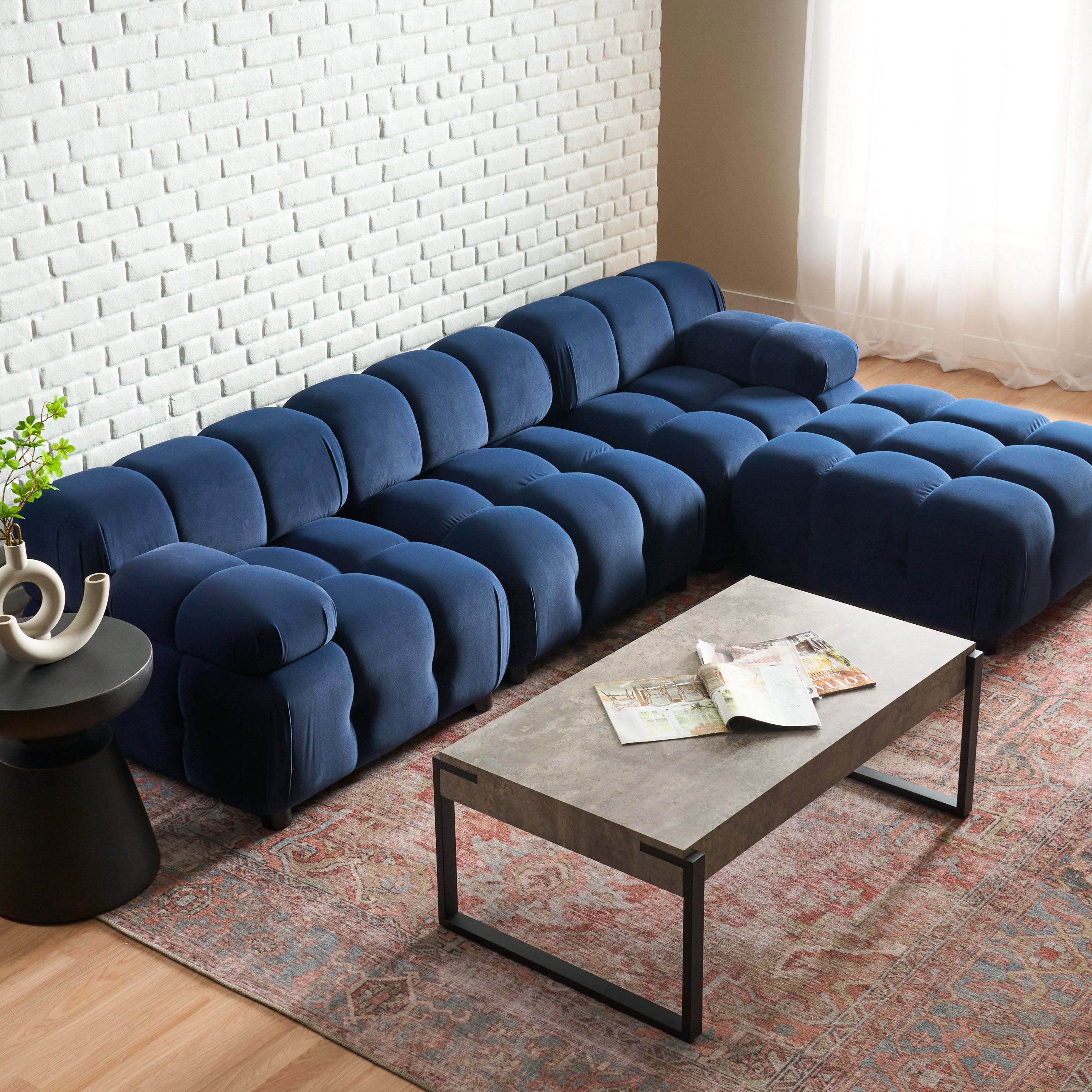 Modular on sale tufted sectional