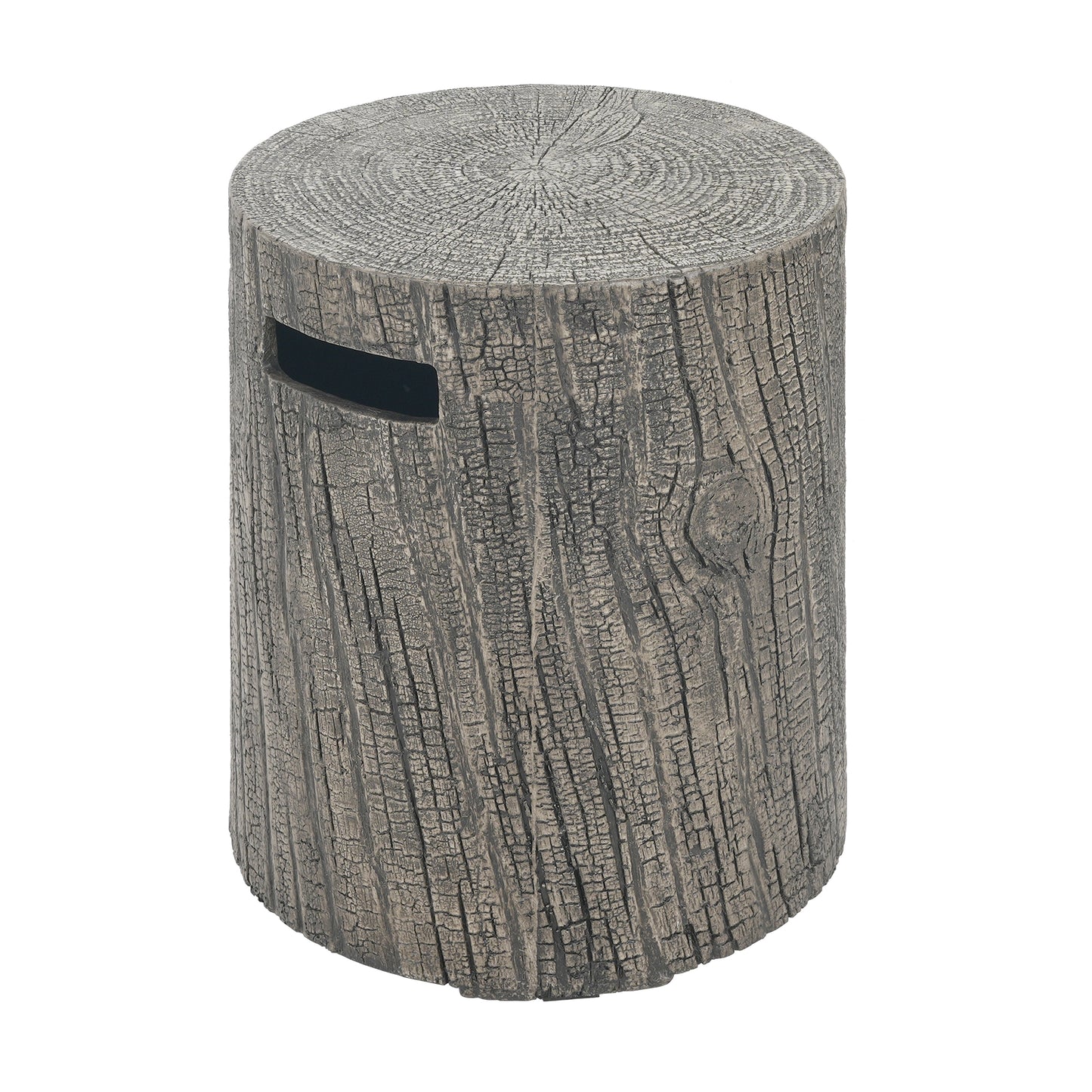 Morvyn Outdoor Fire Pit & Side Table Set – 30,000 BTU Propane Fire Pit + 16x20" Tank Holder,Light Grey