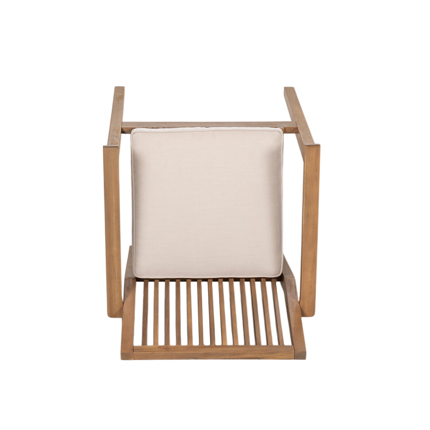 Junosila 7-Piece Acacia Wood Outdoor Dining Set - 70.75" Table & 6 Chairs with Cushions