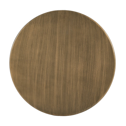 Meedom Indoor Accent Side Table Retro Metal Table with Hand-hammered Texture