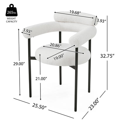 Jornic Modern Arm Upholstered Dining Chair