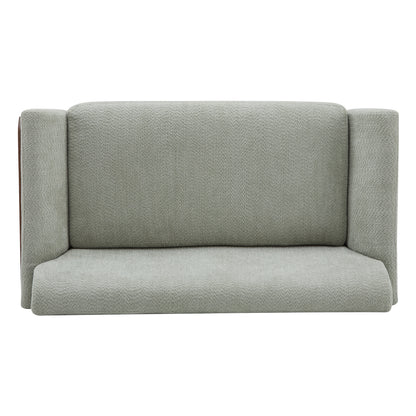 Aeionius Modern Indoor Boucle Loveseat with Flared Arms, Upholstered Fabric Sofa