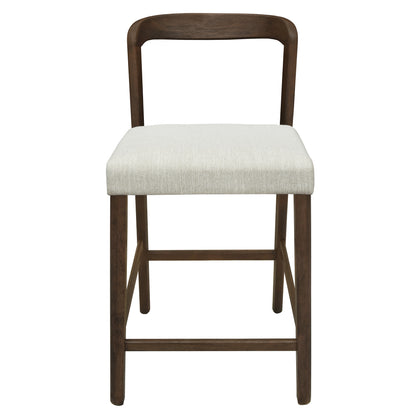 Cavovasir Solid Rubber Wood Counter Stools,Set of 2