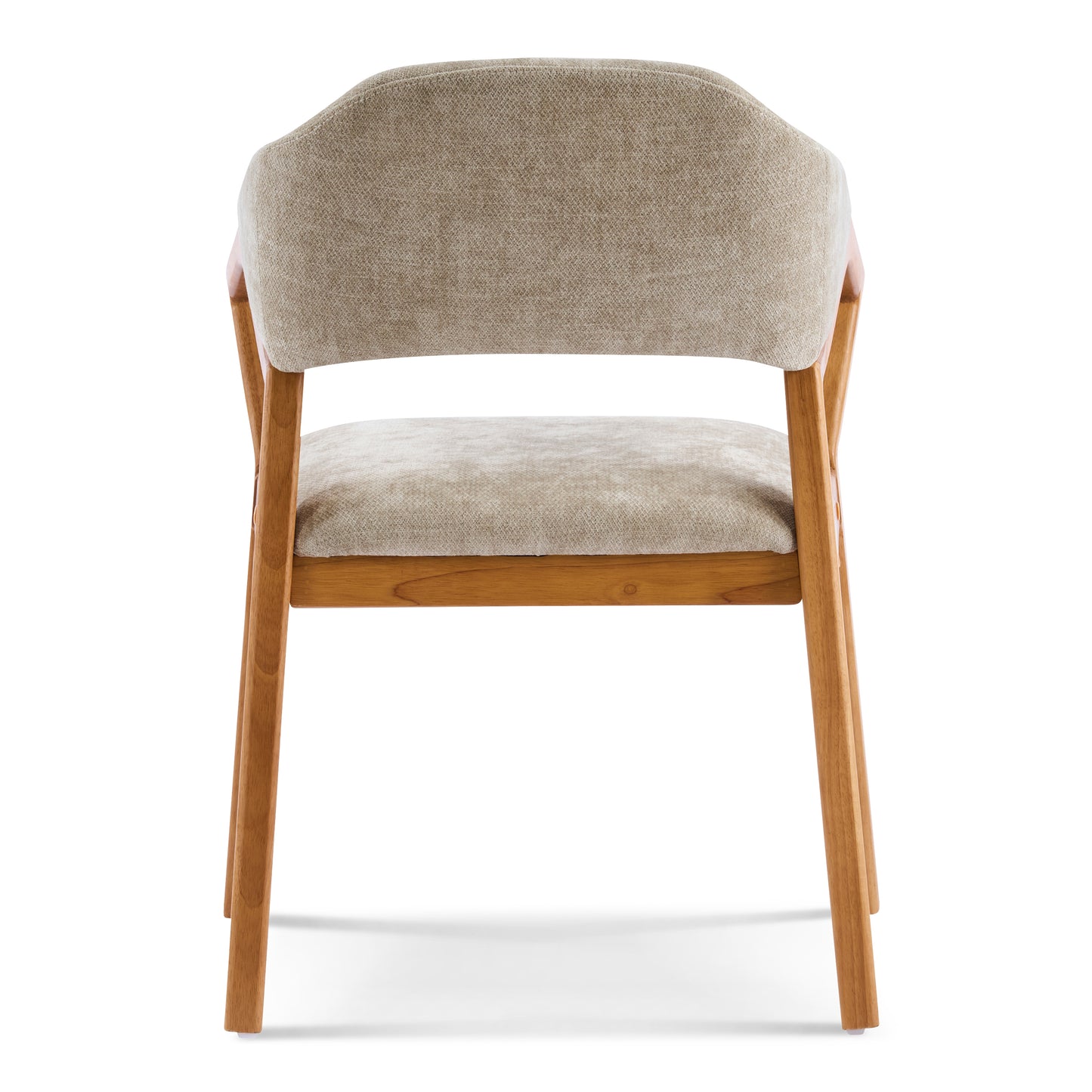 Arden Indoor Dining Chair Set of 2, Chenille Upholstered Armchairs with Bent Wood Frame, 300lbs Capacity, Ergonomic Curved Backrest