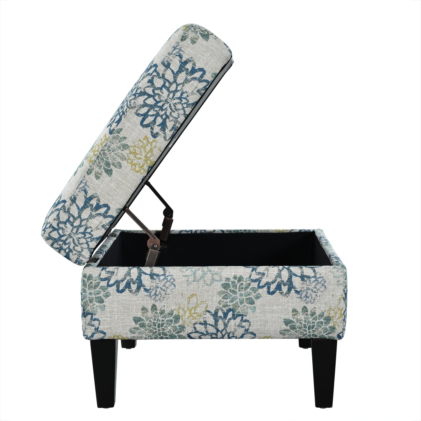 Zahra Contemporary Tufted Fabric Storage Ottoman