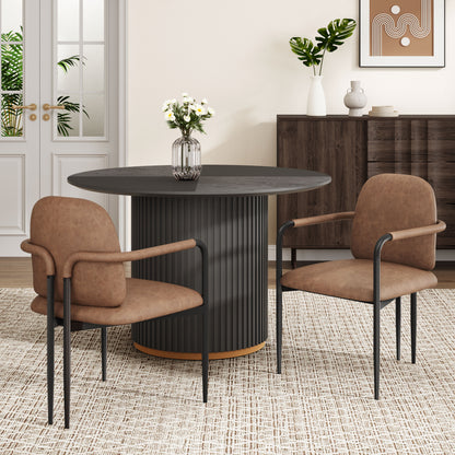 Harmonia Dinning Chair with iron frame-Set of 2