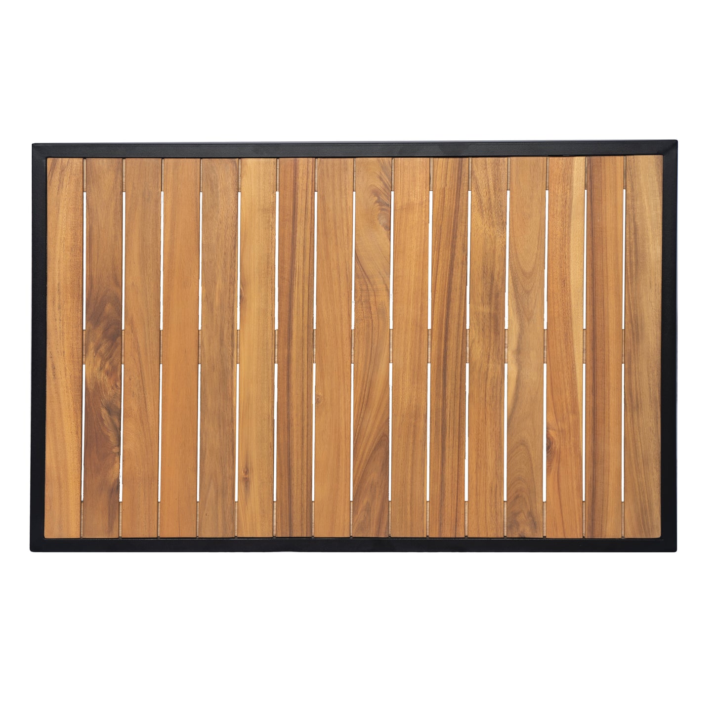 Ezra Outdoor 4-piece Acacia Wood and Metal Patio Sofa Corner Set