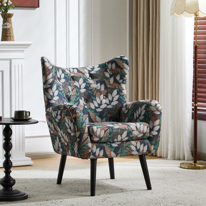 Button Tufted Style Wingback Arm Chair