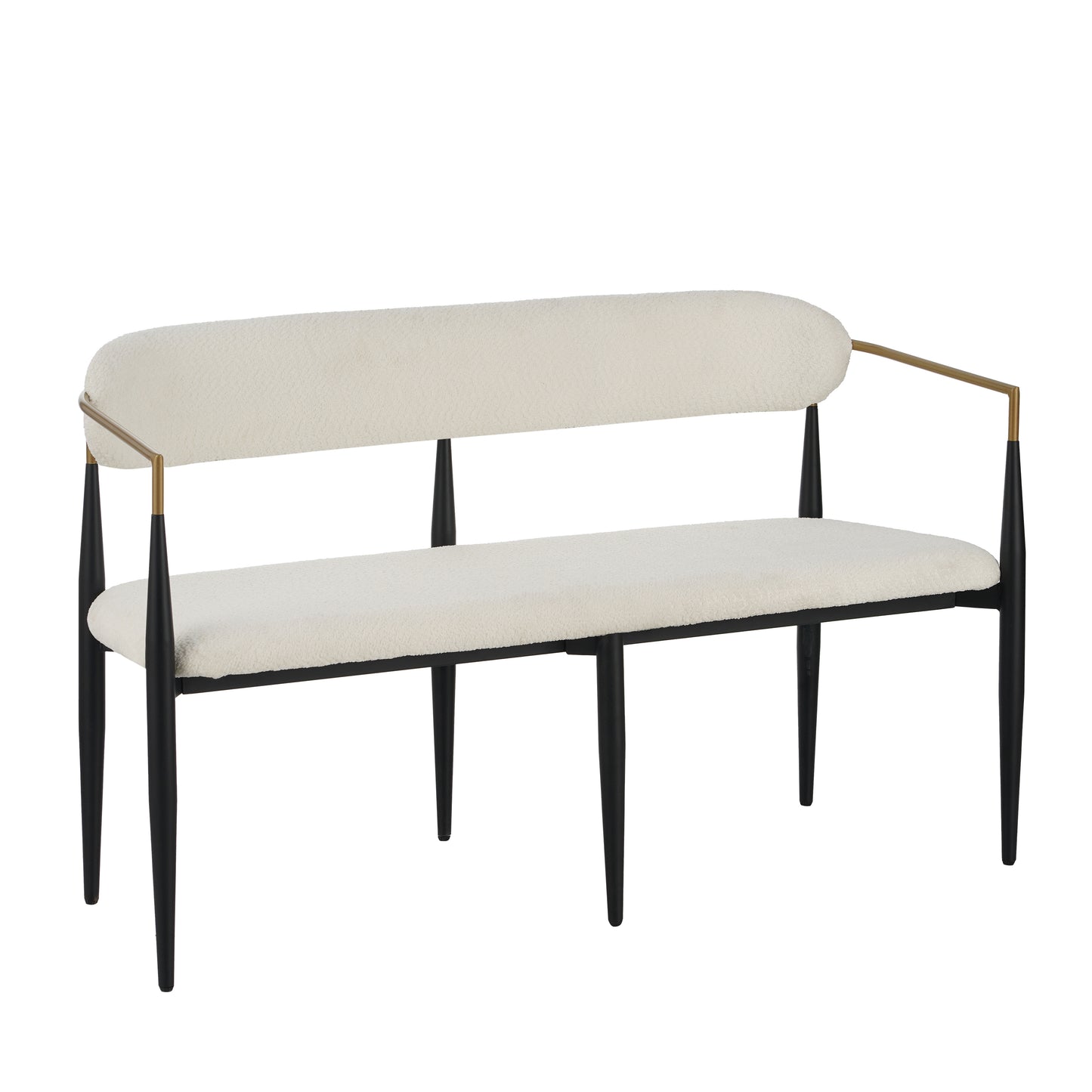Embara Minimalist  Style Metal Loveseat Settee
