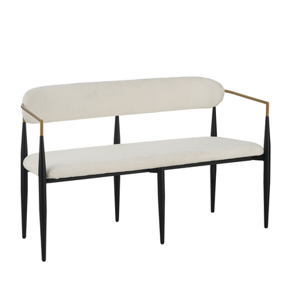 Embara Minimalist  Style Metal Loveseat Settee