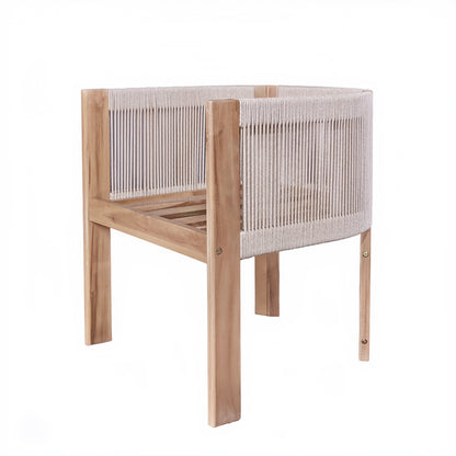 Matera Modern Wood Patio Dining Chair (Set of 2)