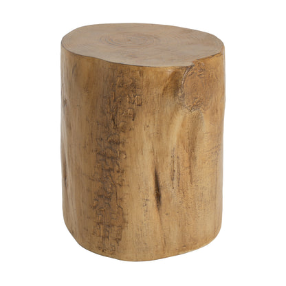 Asherdant 16.25 inch MGO Side Table, Hand-Painted Wood Stump Accent Table