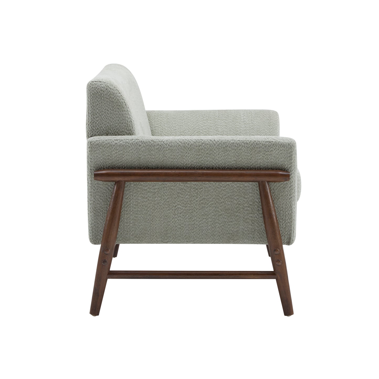 Aeionius Modern Indoor Boucle Loveseat with Flared Arms, Upholstered Fabric Sofa