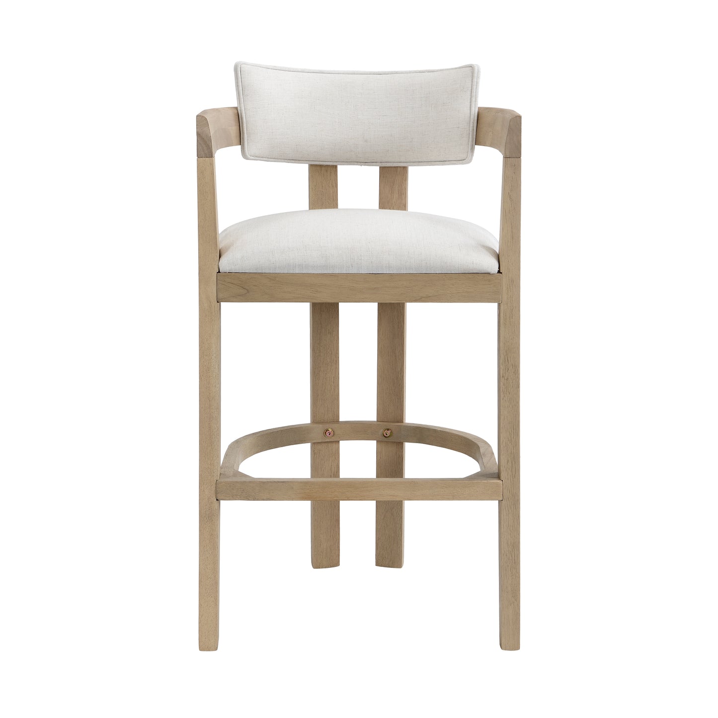 Thorn 30" Wooden Frame and Upholstered barstool with arm and back,Set of 2