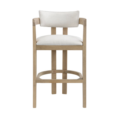 Thorn 30" Wooden Frame and Upholstered barstool with arm and back,Set of 2