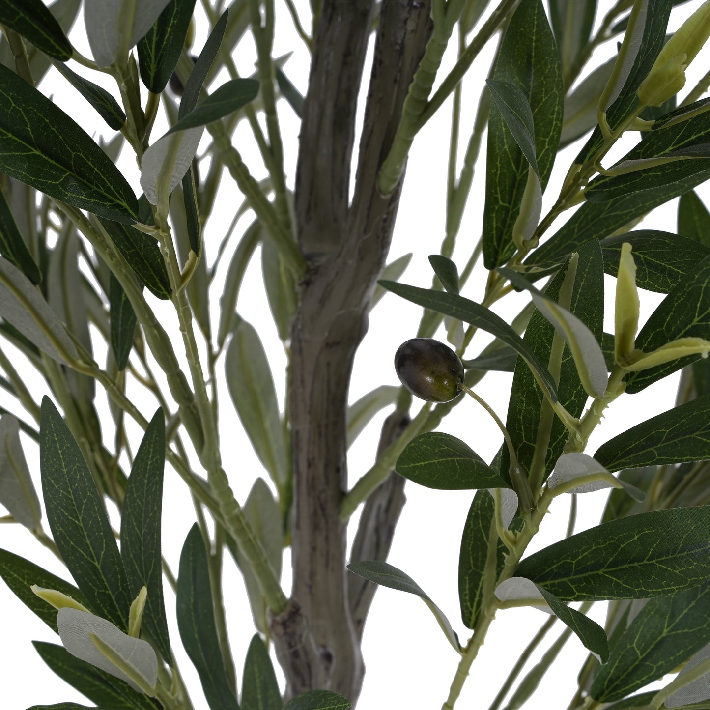 Sylvar 66" Artificial Olive Tree with Black Plastic Pot