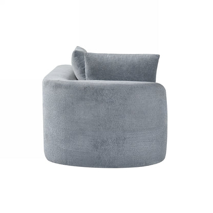 Orellar 116" Modern Curved Sectional Sofa with High-Density Fully Compressed Sponge and Chaise Lounge, Pearl Upholstery