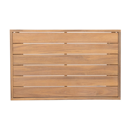 Selyric Patio Acacia Wood Chat Set, Club Chair + Coffee Table with Water-resistant Cushion