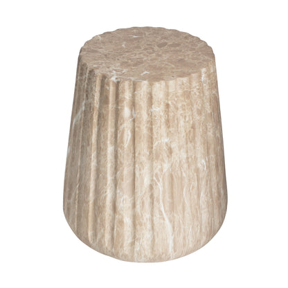 Ythariar Outdoor Cleme Carved Side Table