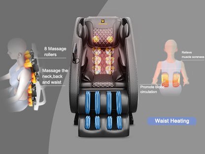 Erelith Massage Chair Blue-Tooth Connection and Speaker, Easy to Use at Home and in The Office and Recliner with Zero Gravity with Full Body Air Pressure