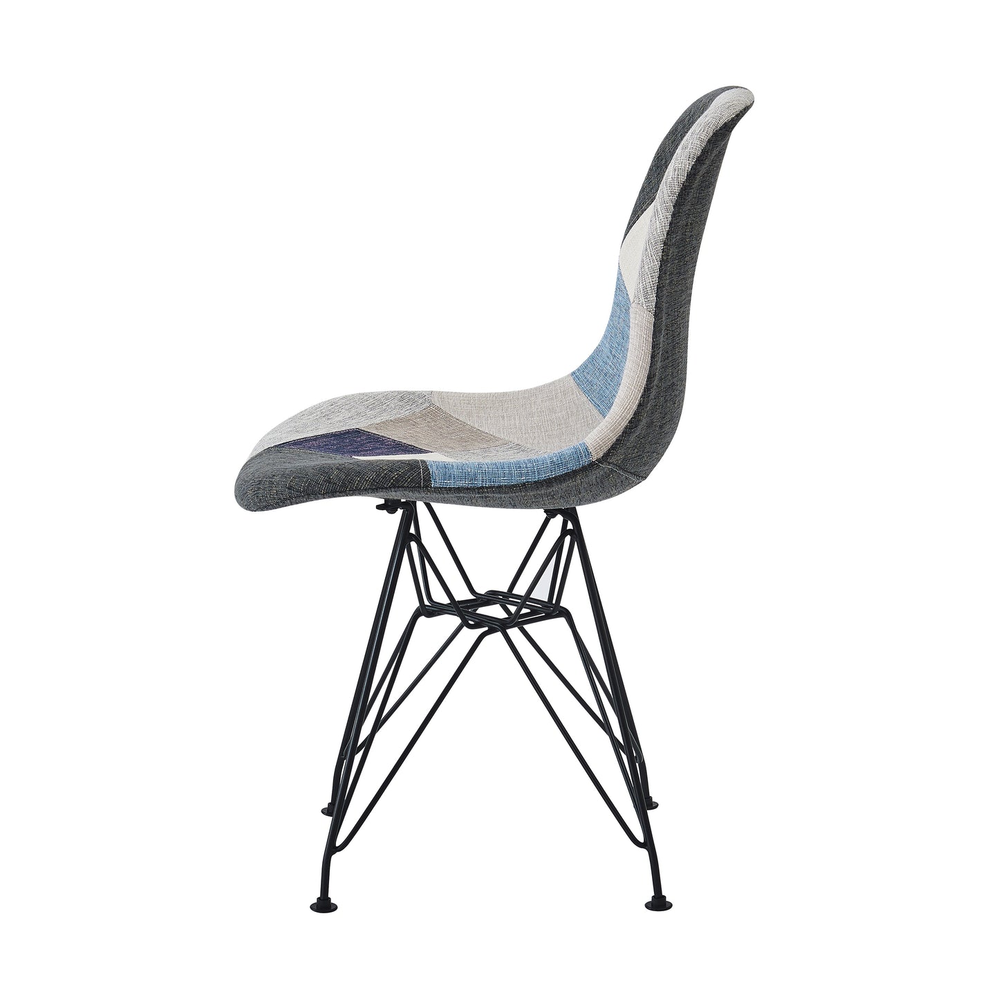 Cassius Multi-Color Patchwork Fabric Accent Chair (Set of 2)