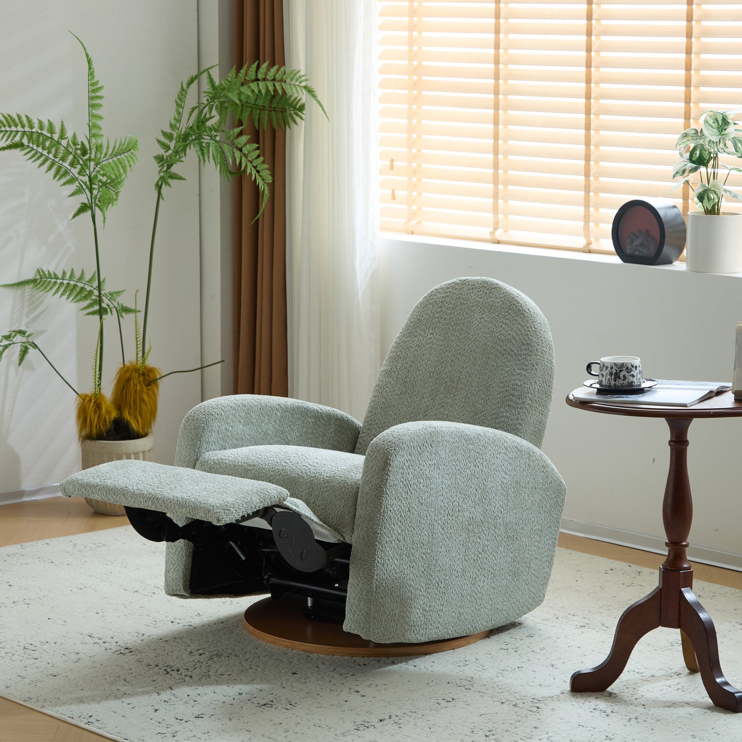 Alindra Modern 360° Swivel Glider Recliner Chair with Rocking Motion