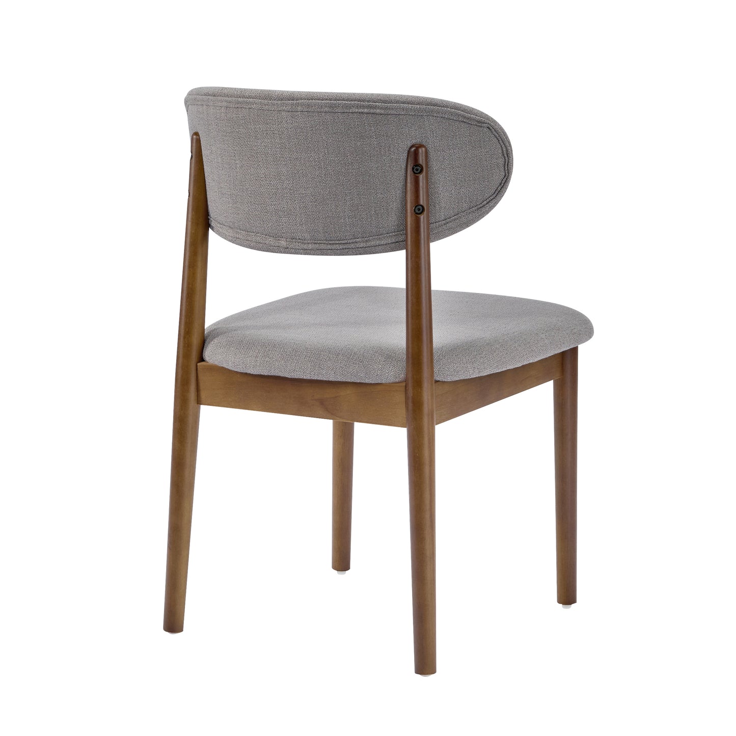 Lumene Contemporary Upholstered Side Chair with Soild Wood Legs and Curved Back (Set of 2)