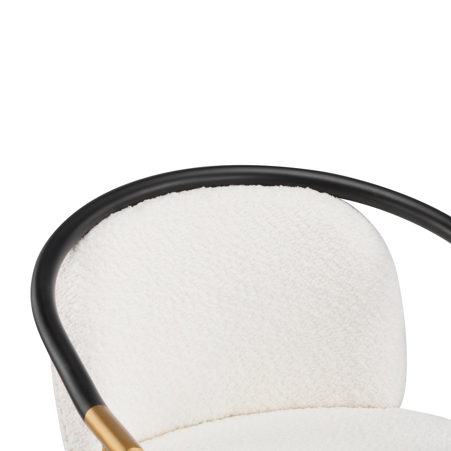 Marovian 26" H Upholstered Counter Stool with Metal Frame