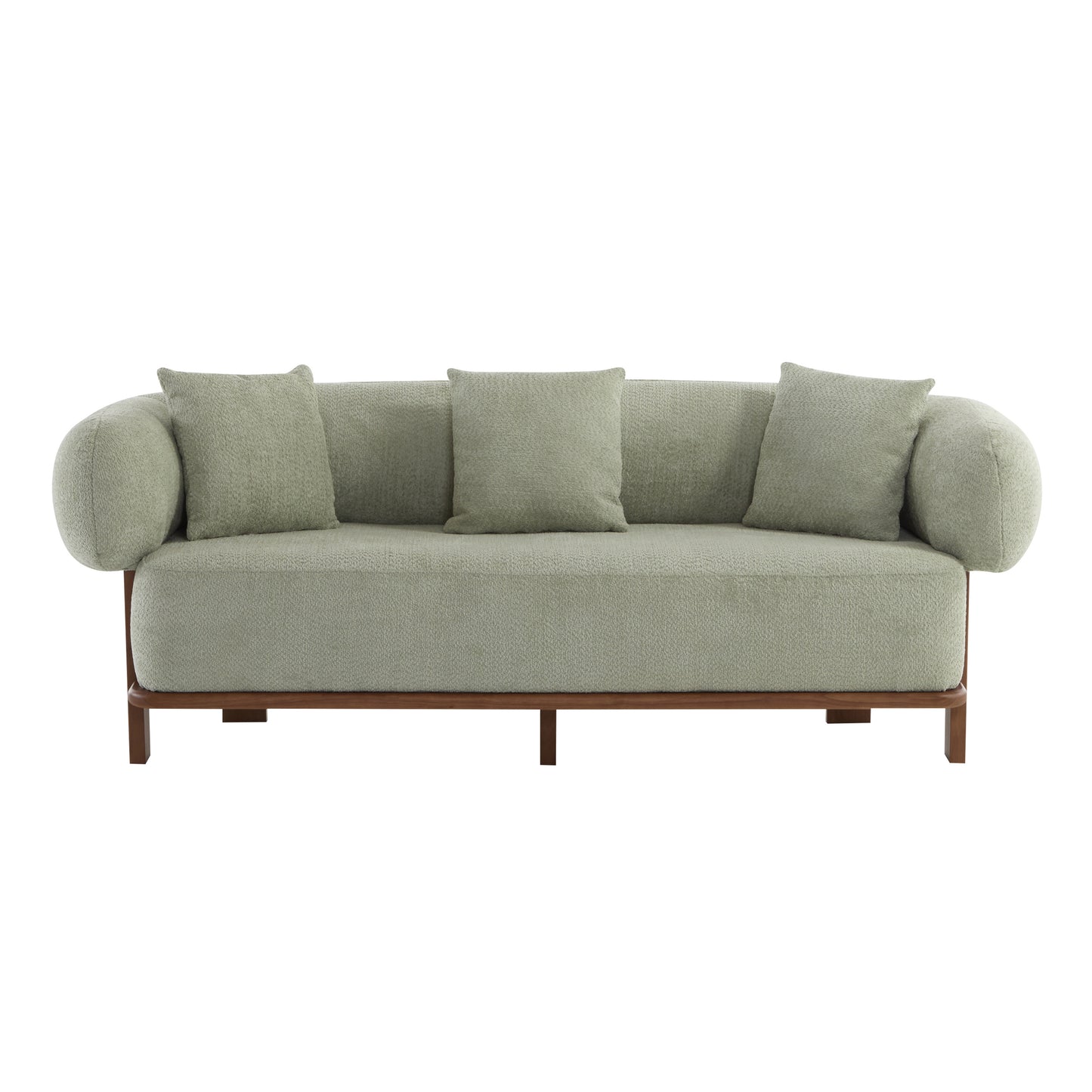 Warder Modern Round Arm Curved Soft Sofa