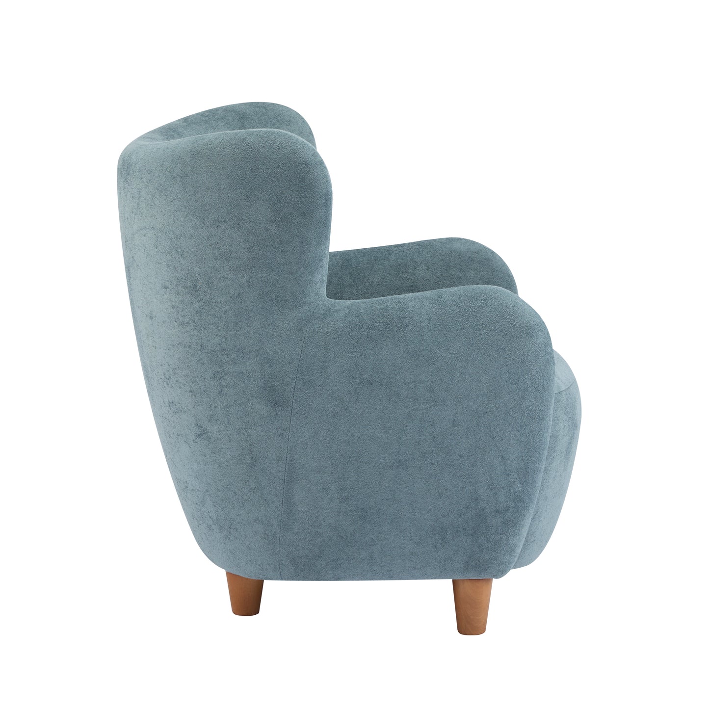 Zoe Fabric Wingback Accent Chairs Single Sofa