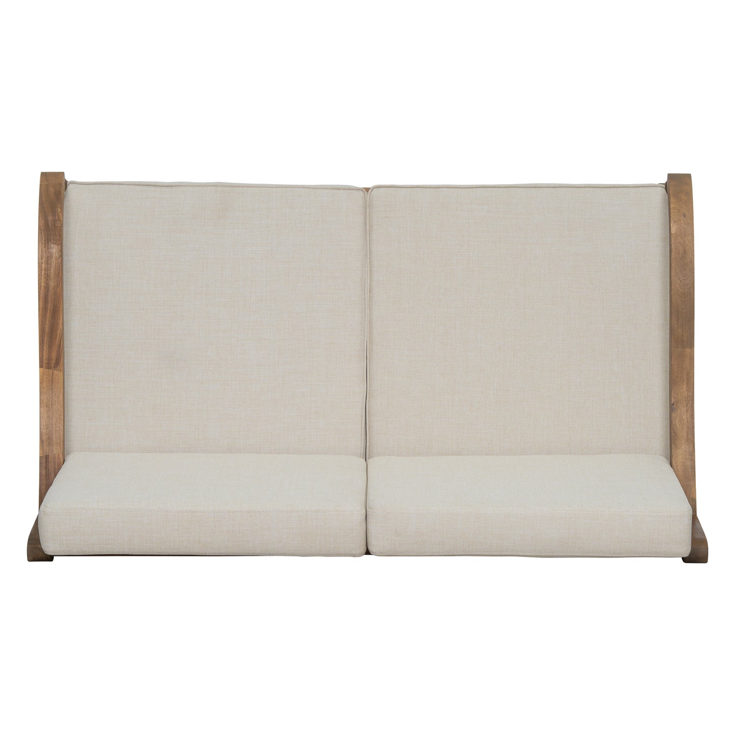 Selyric 2-Piece Outdoor Acacia Chat Set Contains 1 Loveseat and 1 Coffee Table