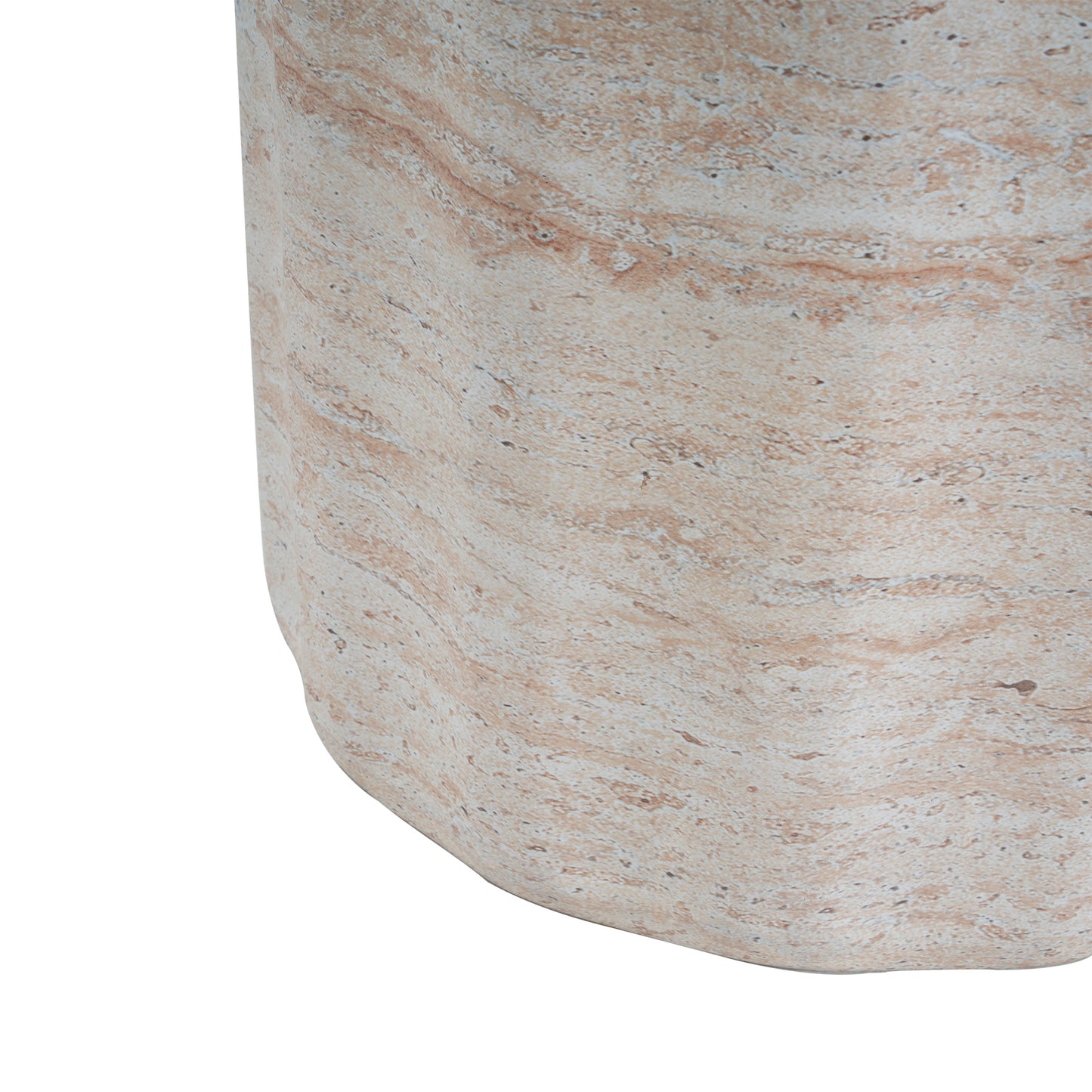 Ivywell Outdoor/Indoor Lightweight Concrete Side Table,Travertine Finish