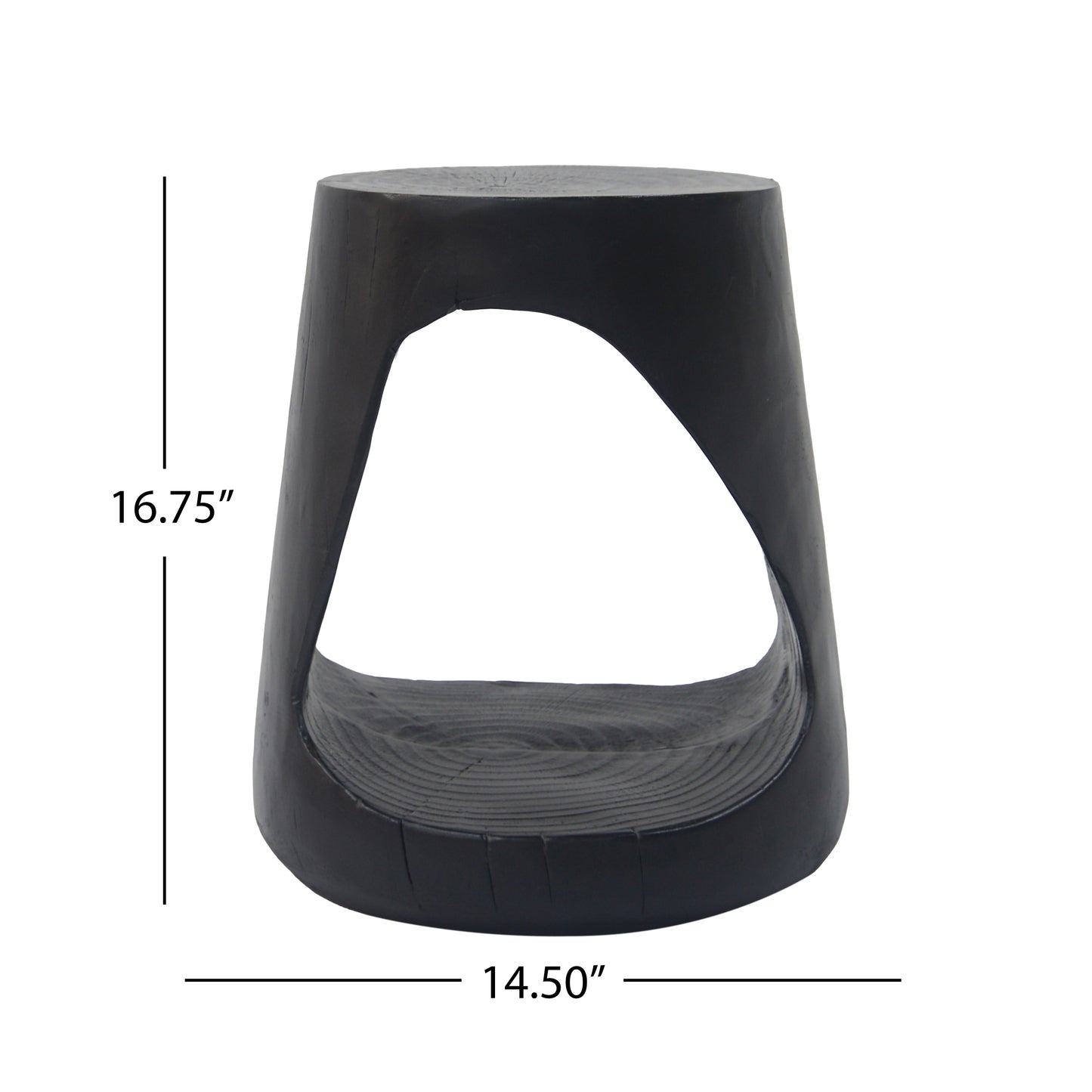 Hawthor MGO Hollow Side Table, Wood-like texture
