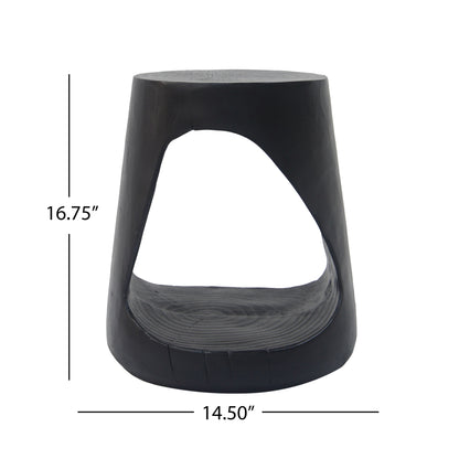 Hawthor MGO Hollow Side Table, Wood-like texture
