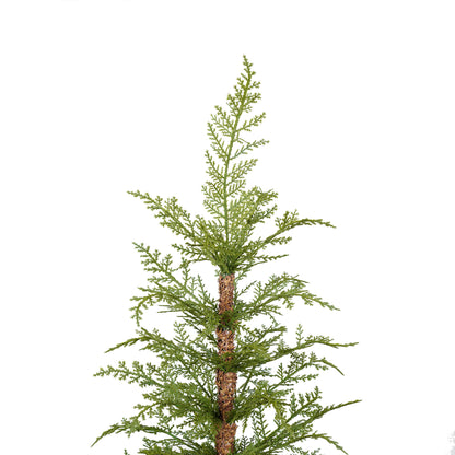 Dorian 4ft Pre-Lit Artificial Christmas 2-Piece with high-quality PE material,Set Easy Assembly,Potted stand