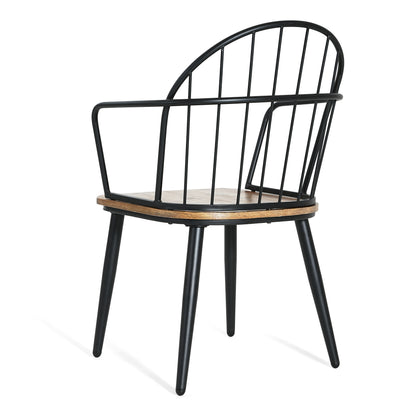 Melora Modern Dining Chairs with Metal Legs, Set of 2