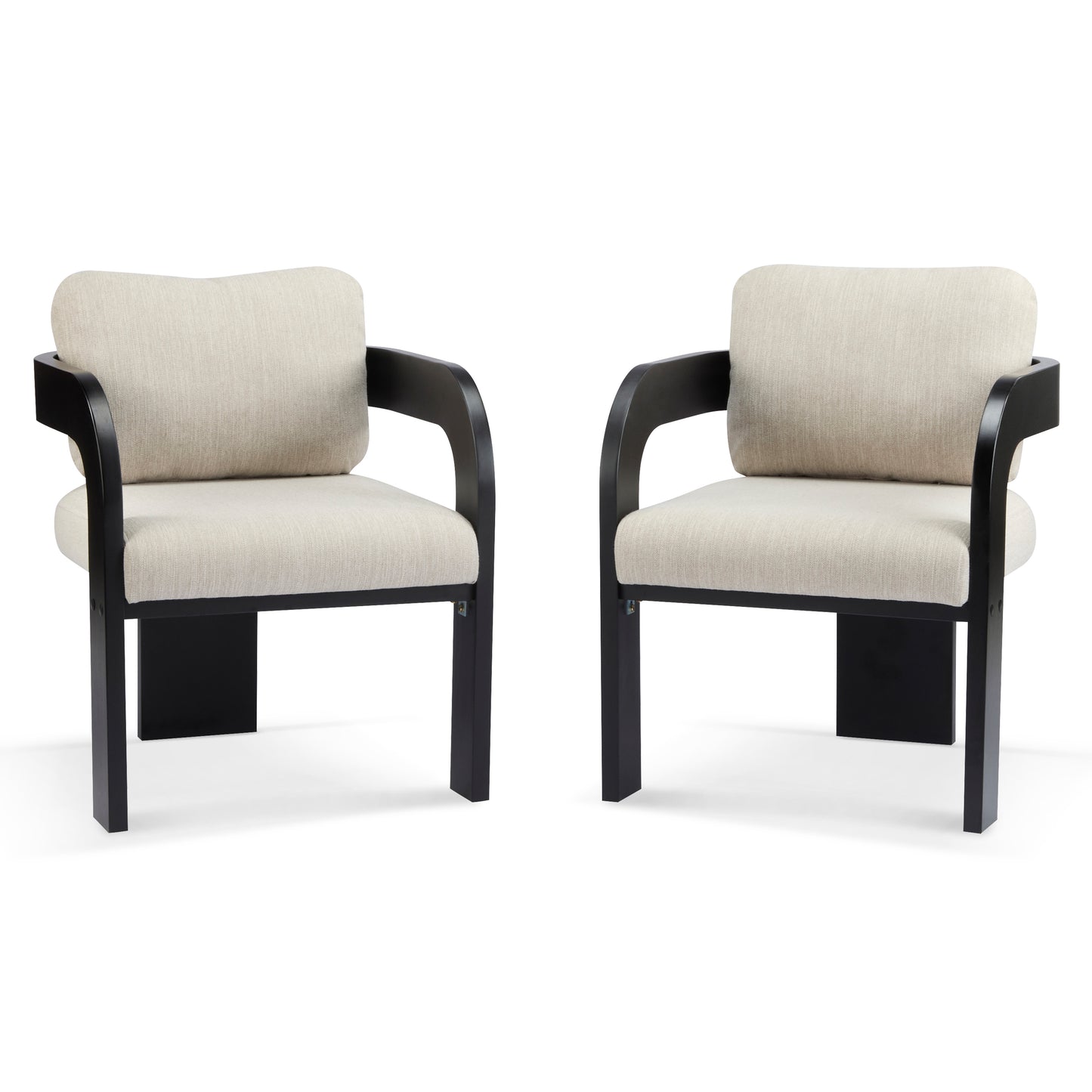 Nanali 2-Pack Dining Chairs with Pillow Back,Solid Wood Frame