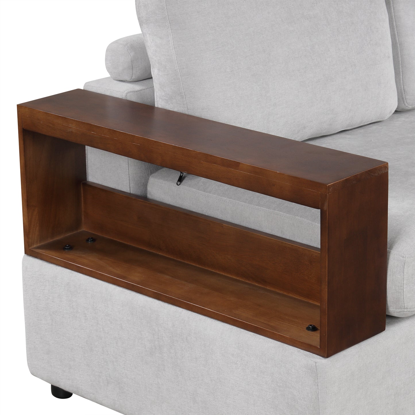 Serava Sectional Sofa Upholstered Sofa Couch with Reversible Armrests for Living Room