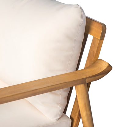 Elarrela Mid-Century Modern Outdoor Lounge Chair with Cushions