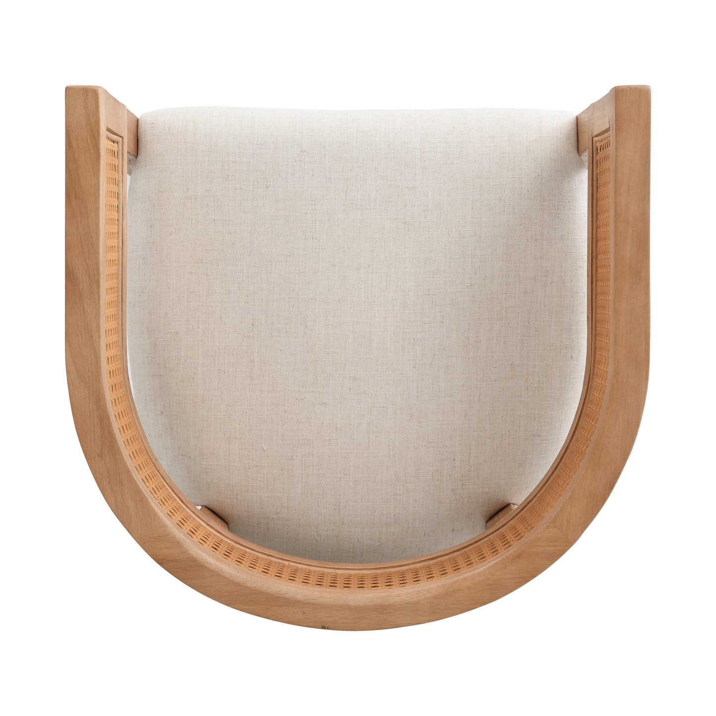 Isidore Wood And Rattan Upholstered Arm Counter Stools,Set of 2