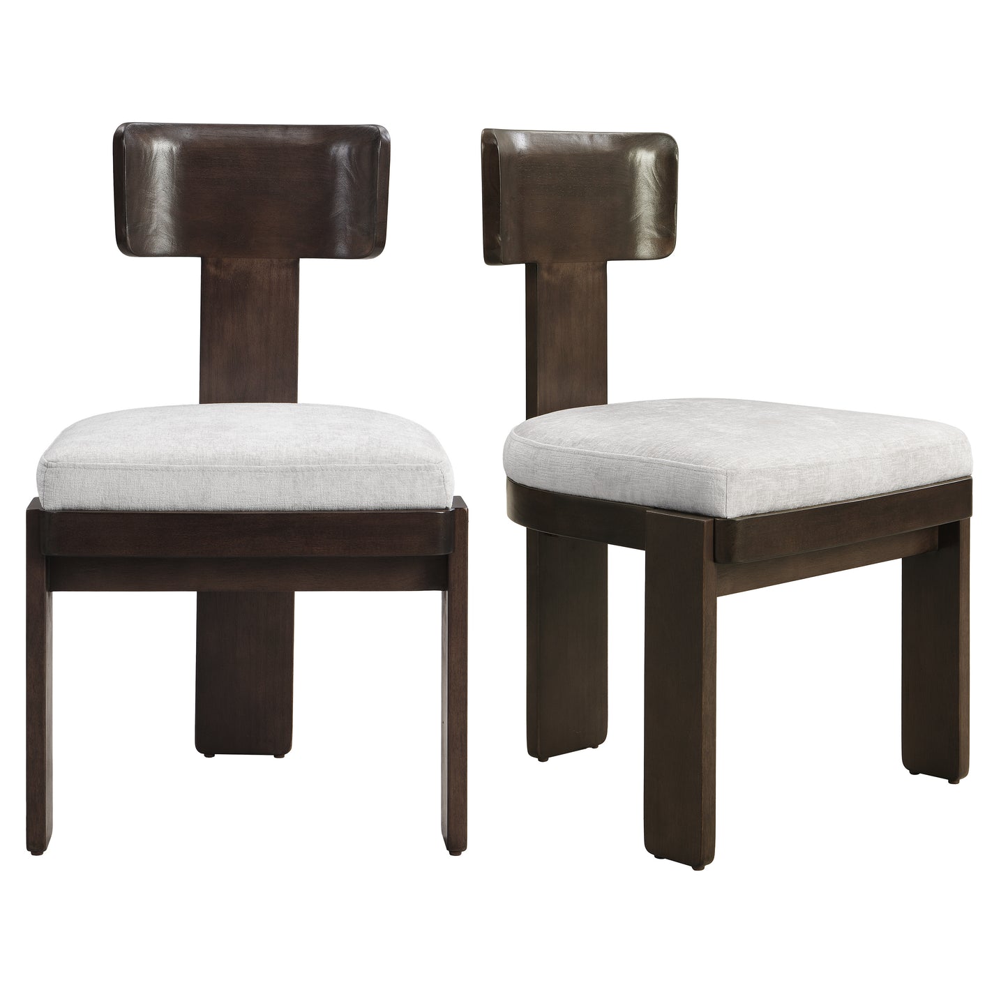 Dinrele Upholstered Fabric Dining Chairs Set of 2