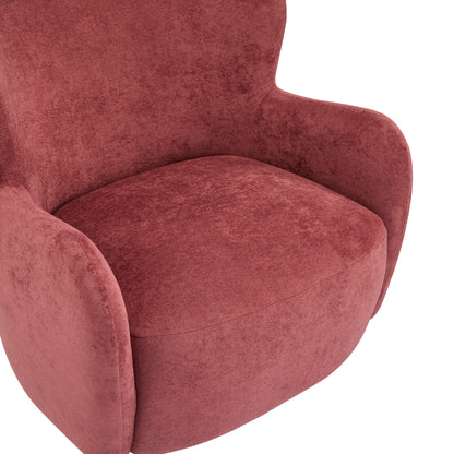 Zoe Fabric Wingback Accent Chairs Single Sofa